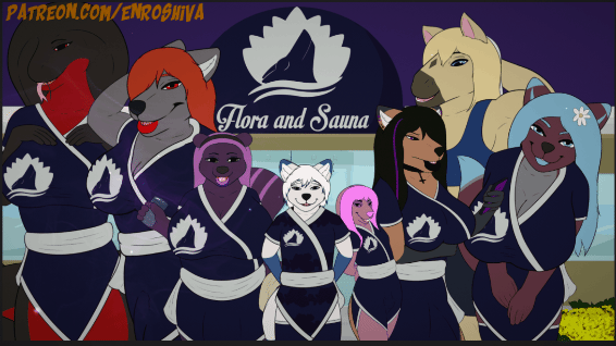 Flora and Sauna — free Ren'Py adult game download