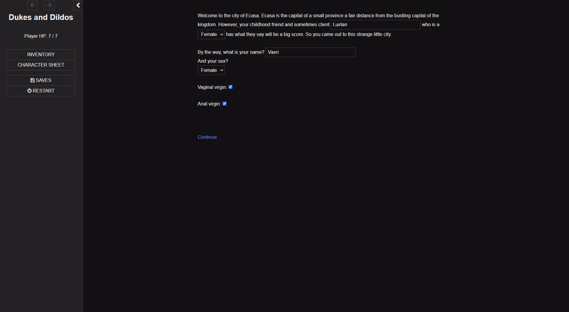 Dukes & Dildos — free HTML adult game download