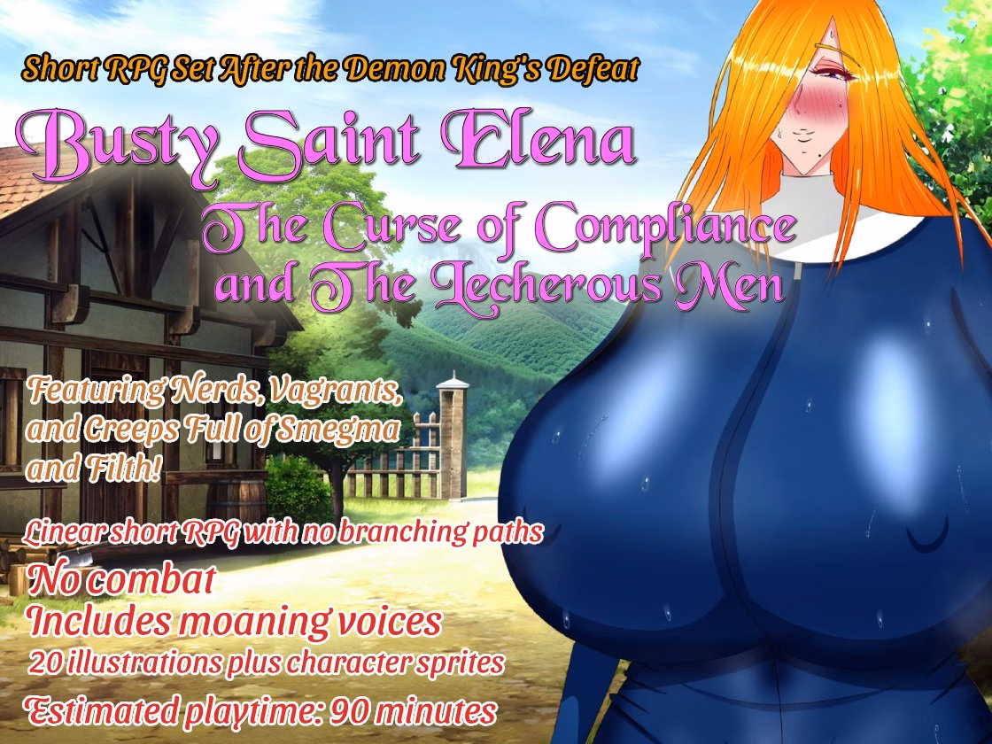 Busty Saint Elena: The Curse of Compliance and The Lecherous Men — free RPGM adult game download
