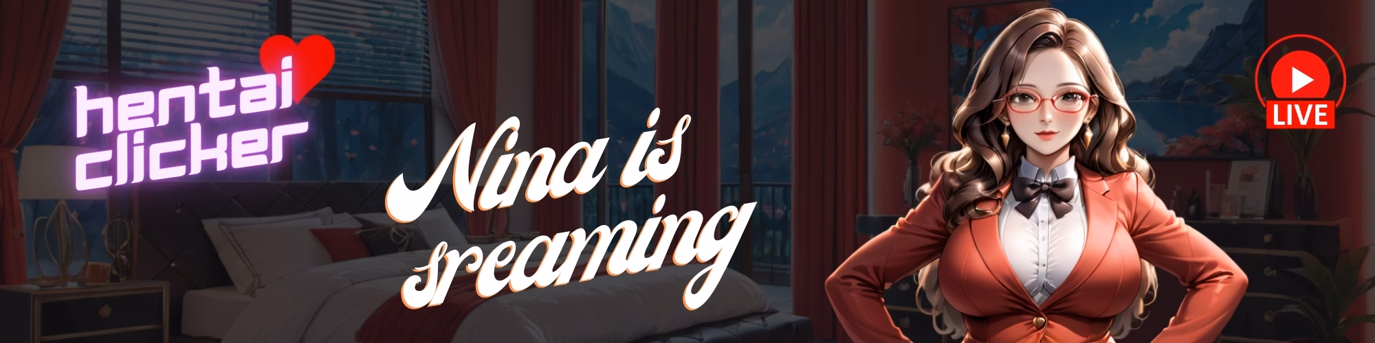 Hentai Clicker: Nina Is Streaming — free Unity adult game download