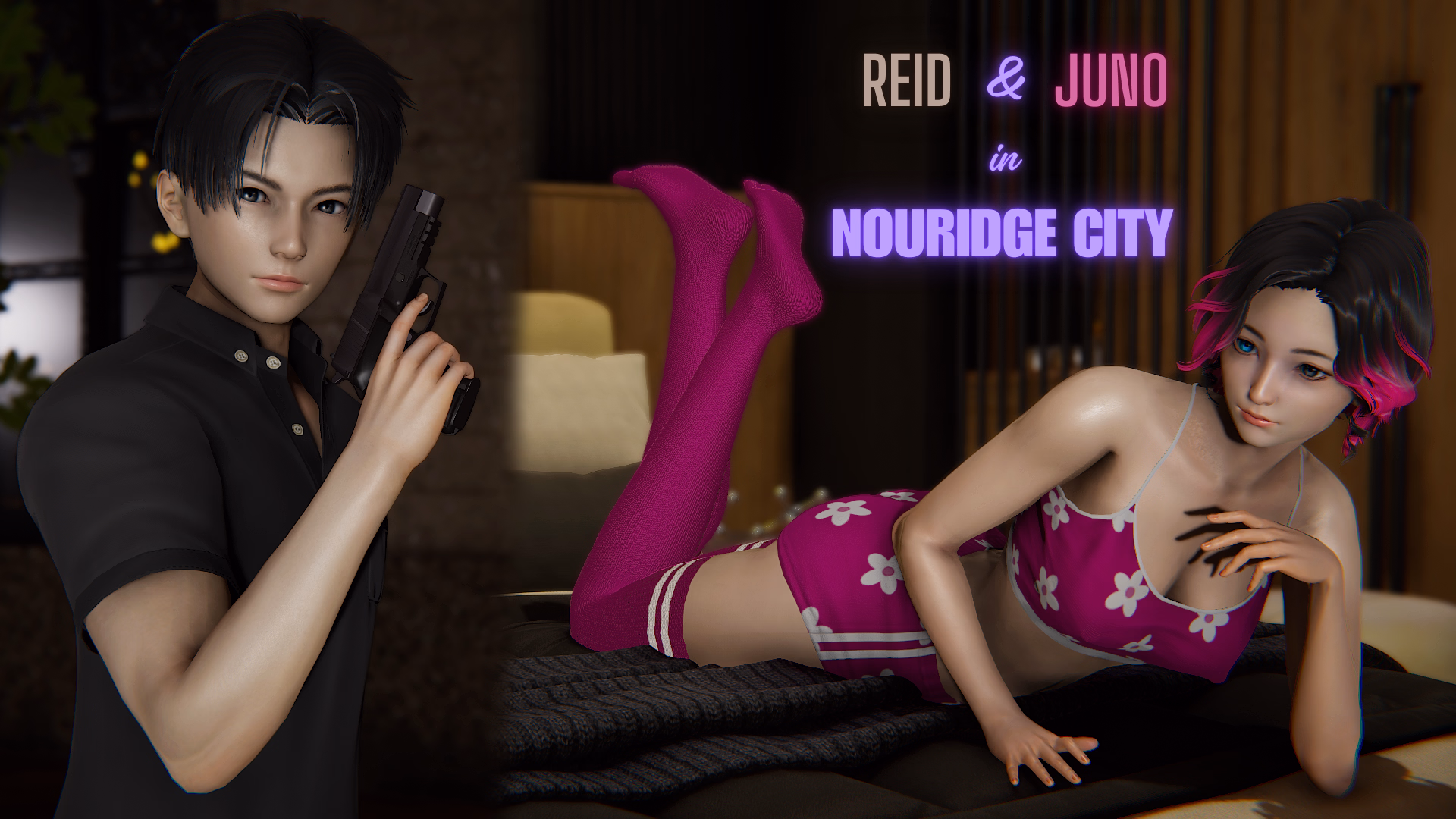 Reid  & Juno in Nouridge City — free RPGM adult game download