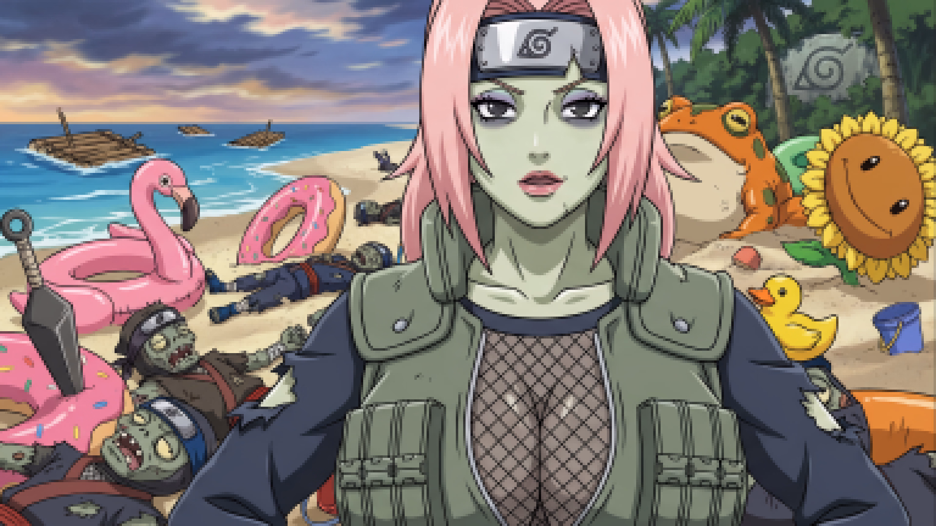 Konoha vs Zombies — free Ren'Py adult game download