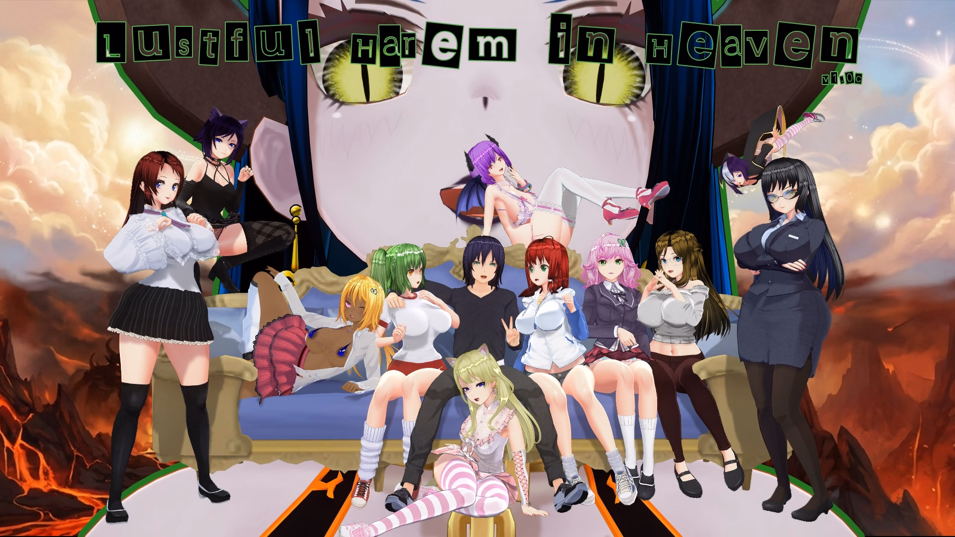 Lustful Harem in Heaven — free Ren'Py adult game download
