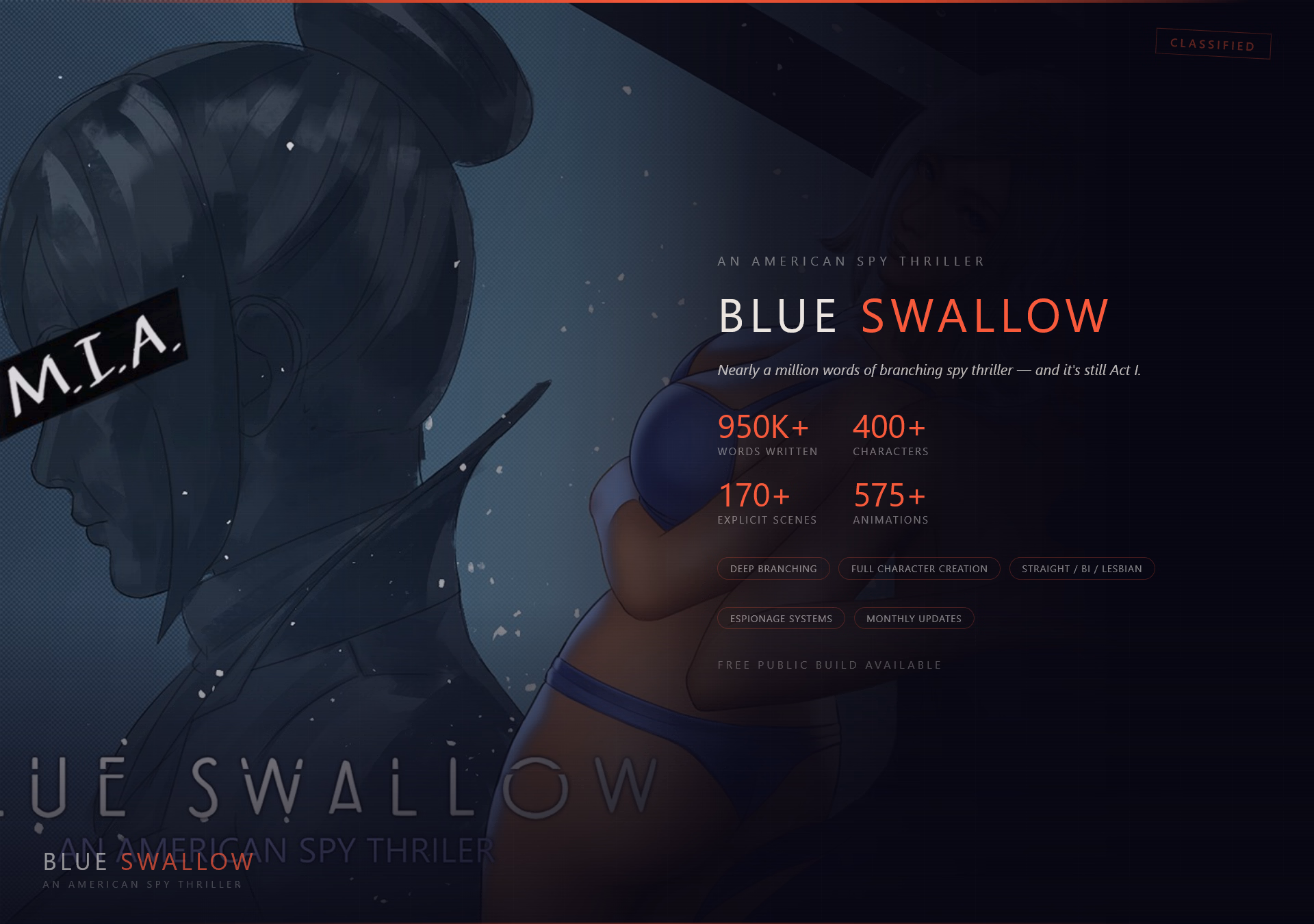 Blue Swallow — free HTML adult game download