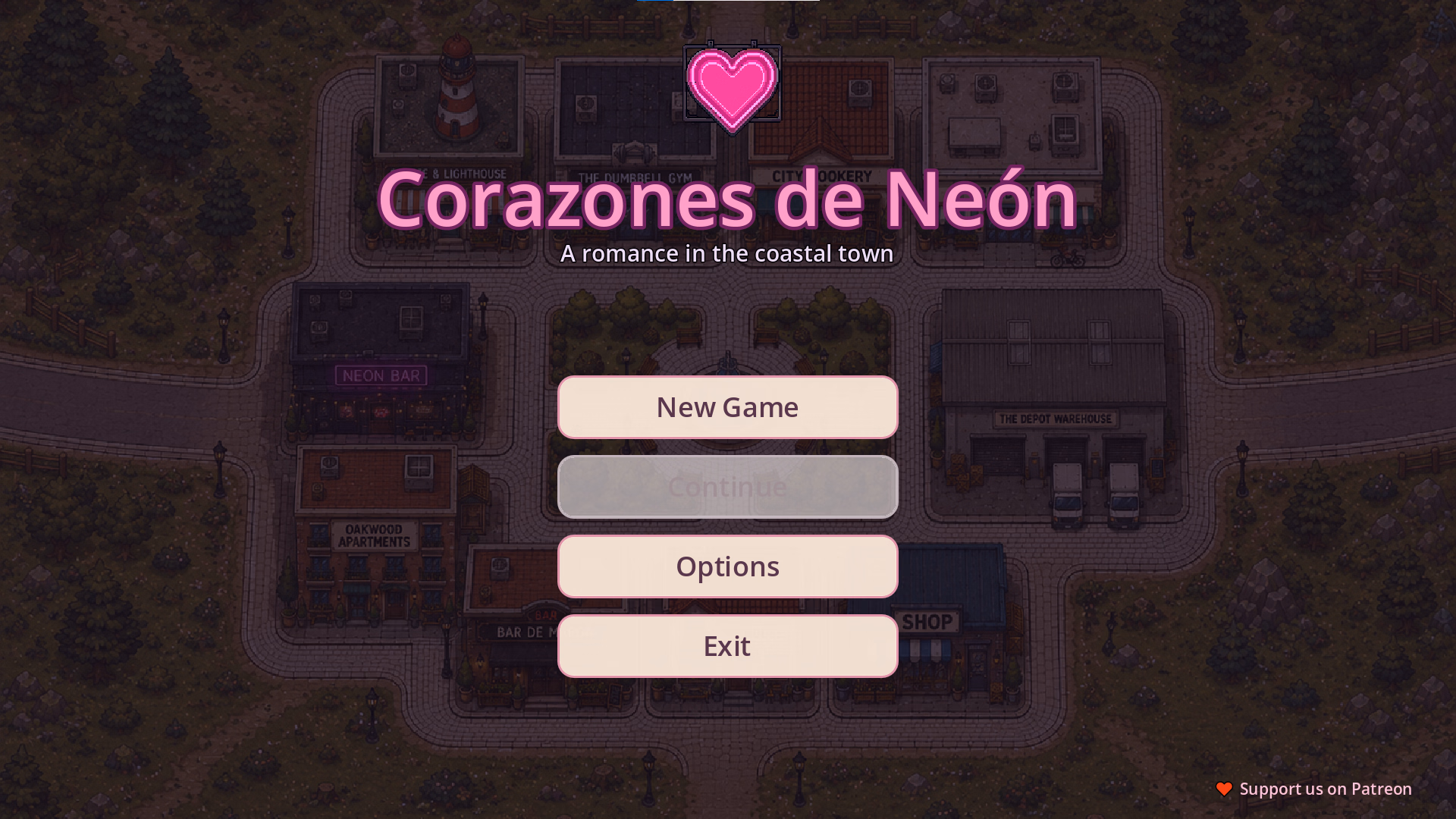 Corazones de Neón — free Godot adult game download