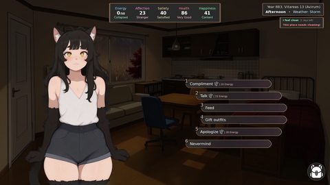 Caring for My New Cat...Femboy? screenshot 3