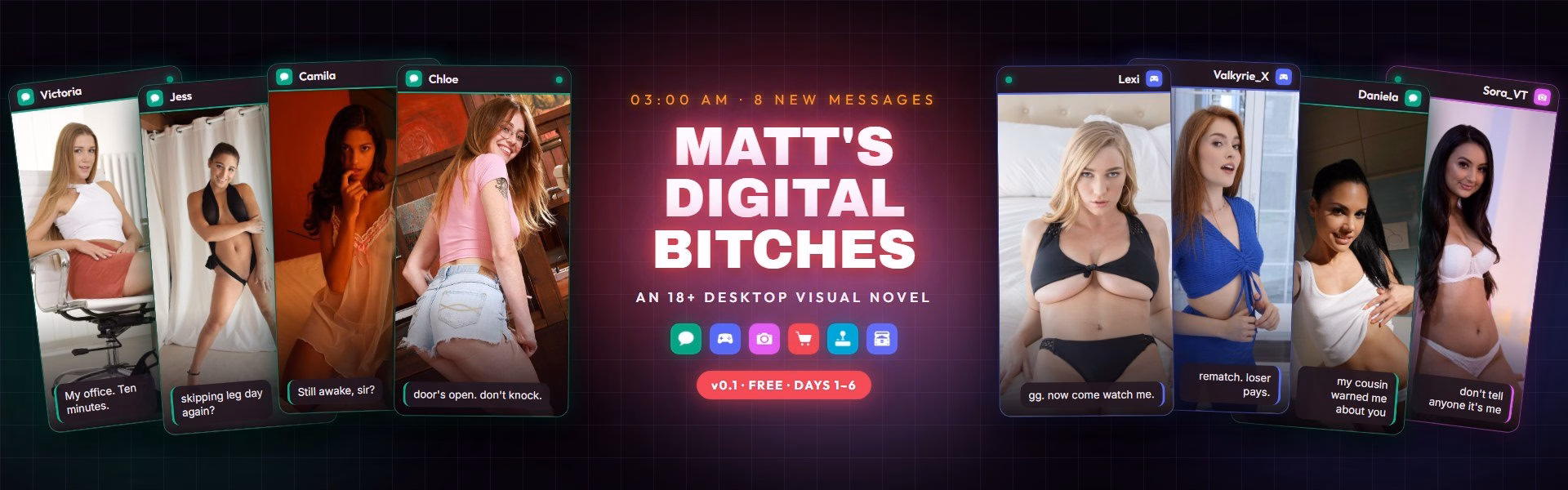Matt's Digital Bitches — free HTML adult game download