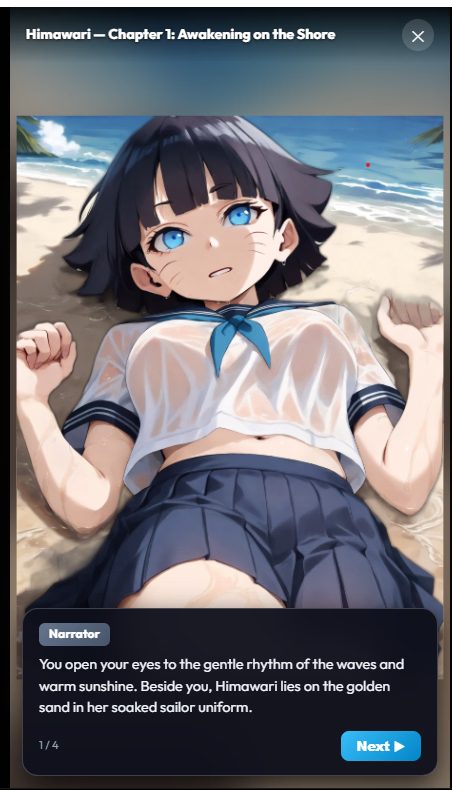Pocket Waifu: Story & Cards clicker screenshot 1